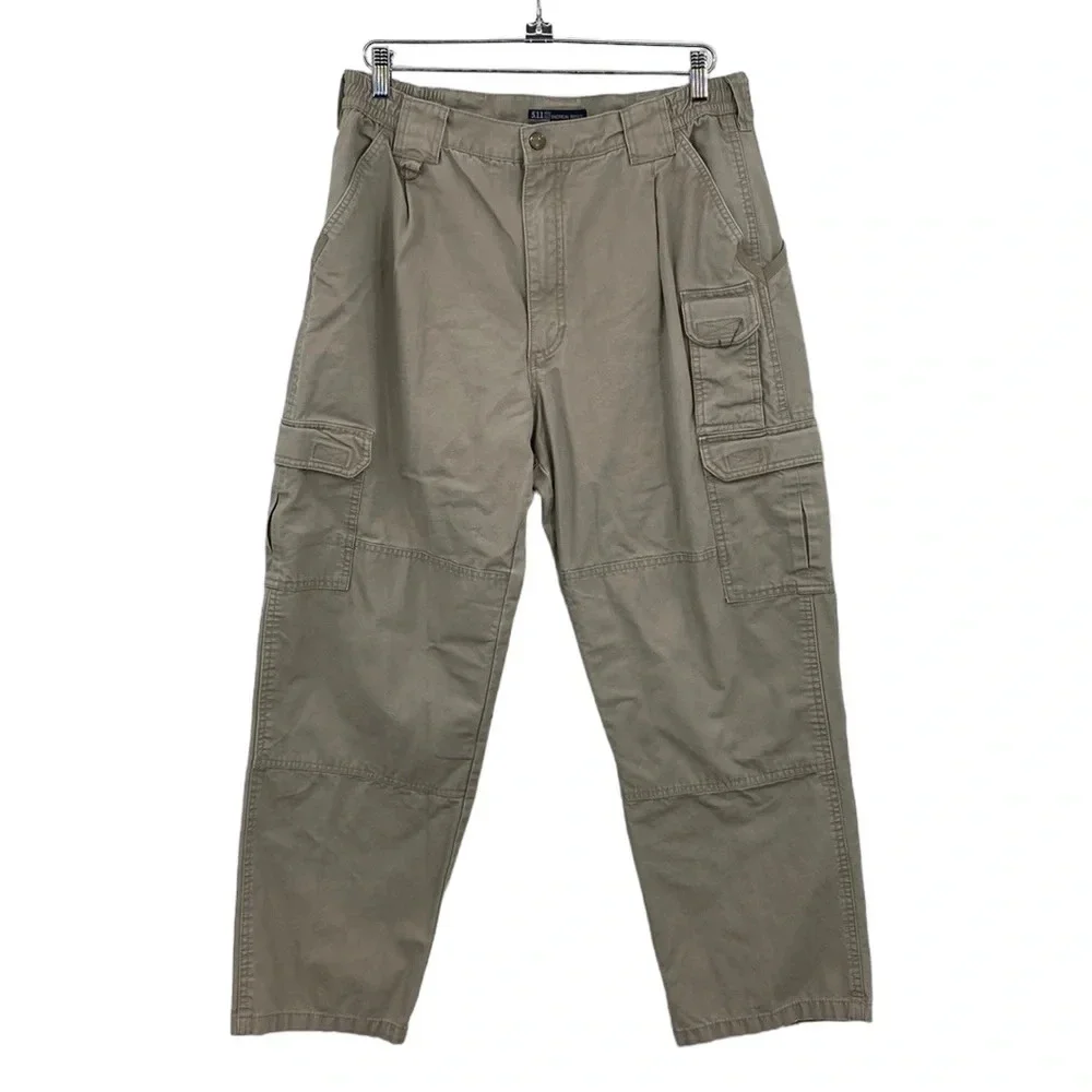 5.11 Tactical Series Canvas Pants Mens 36x30 Cream‎ 100% Cotton Cargo